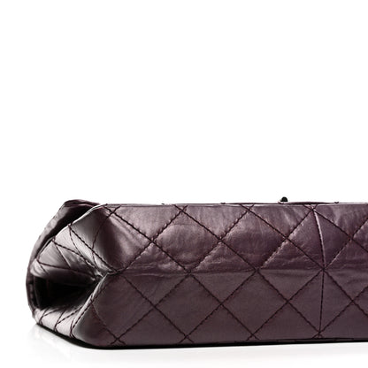 Chanel Metallic Aged Calfskin Quilted 2.55 Reissue 226 Flap Purple 9 of 10