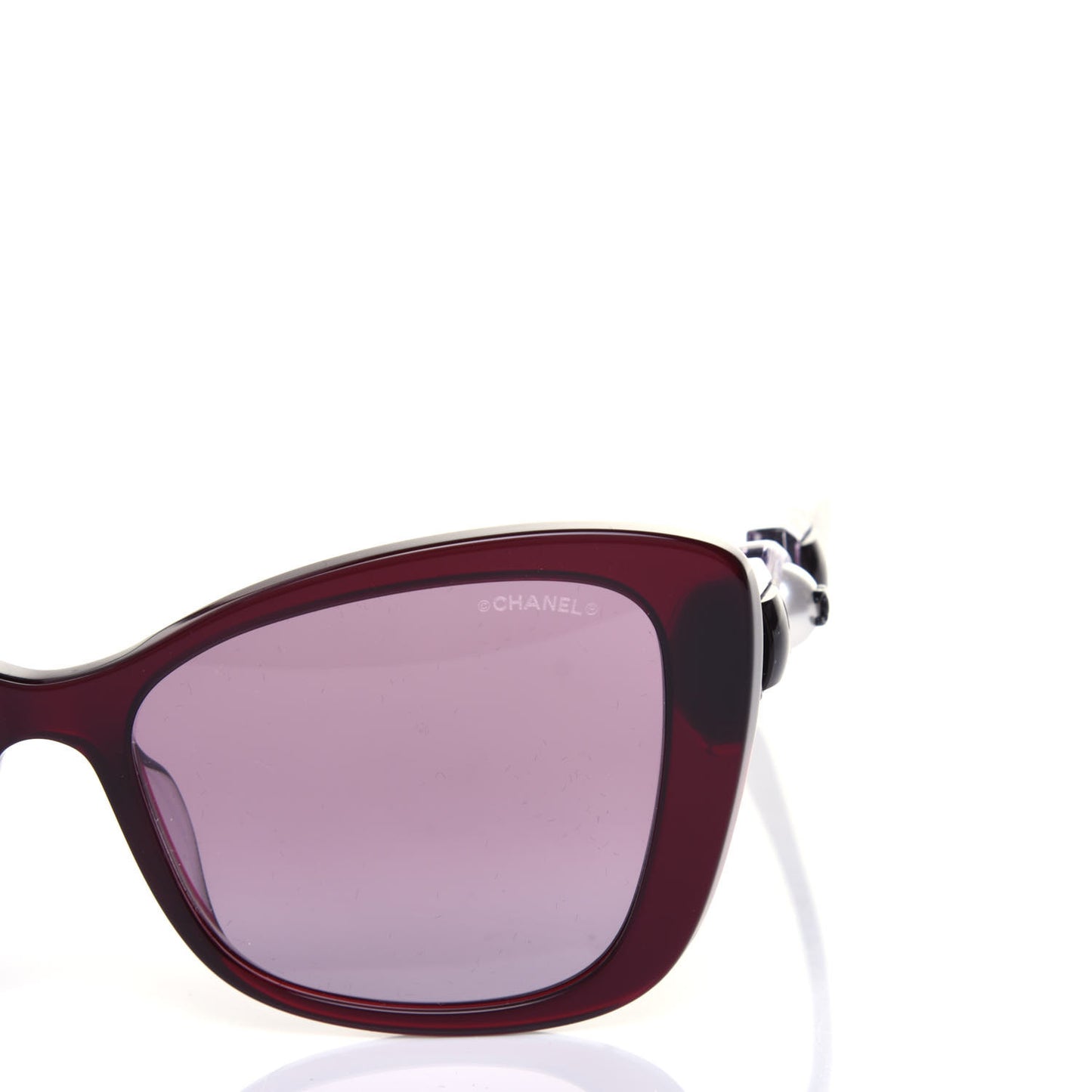 Acetate Pearl Butterfly Sunglasses 5445-H-A Dark Red