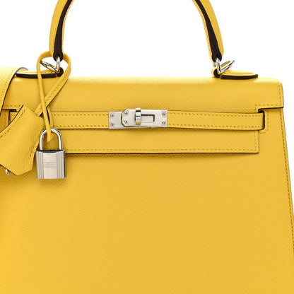 Hermes Epsom Kelly Sellier 25 Jaune De Naples 8 of 11