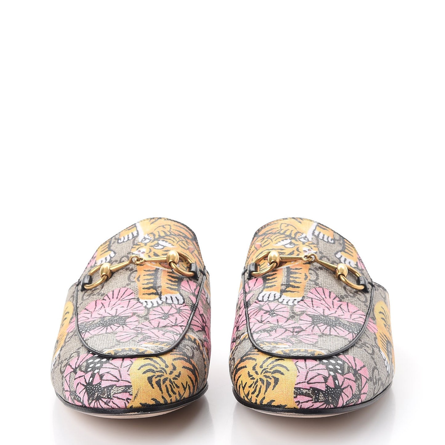 GG Supreme Monogram Bengal Princetown Slippers 38.5 Multi