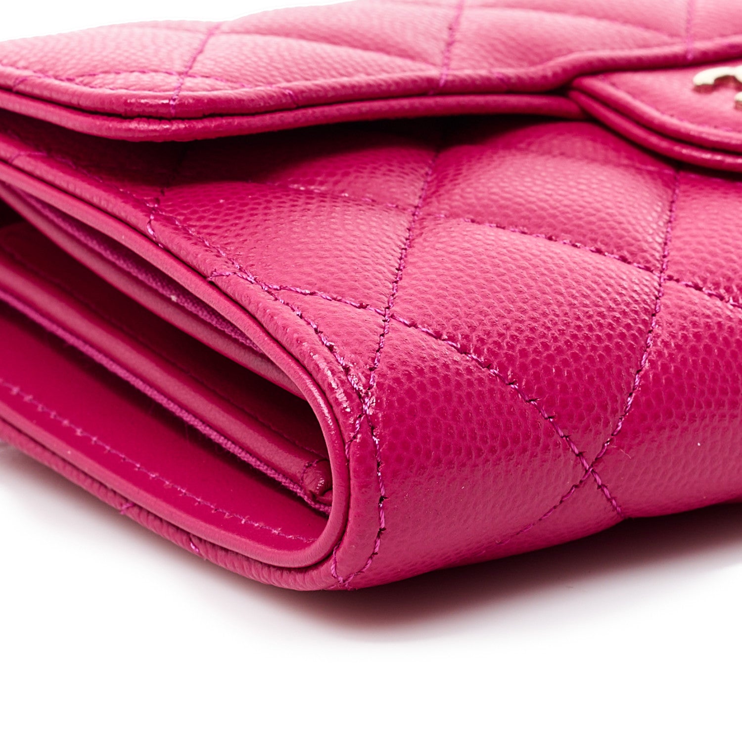 Chanel Caviar Quilted Medium Flap Wallet Fuchsia 11 of 12