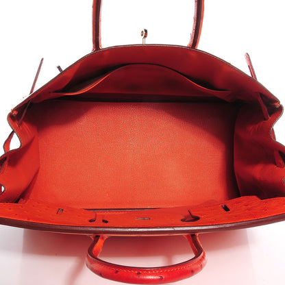 Hermes Ostrich Birkin 35 Orange 6 of 28
