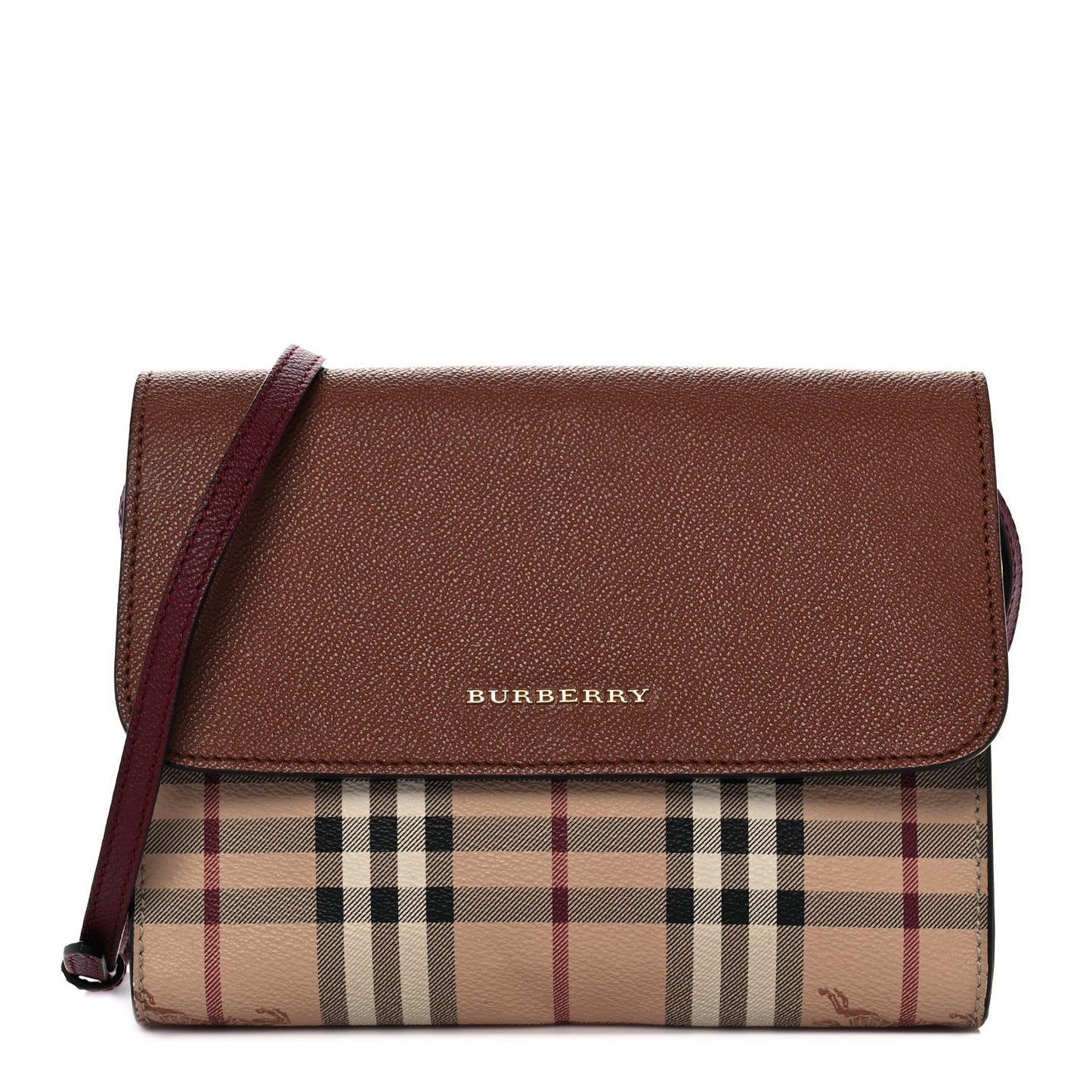 Haymarket Check Small Loxley Crossbody Bright Toffee