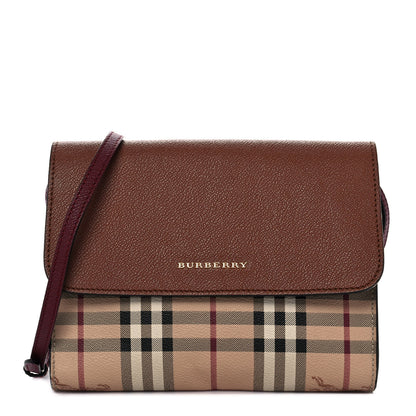 Burberry Haymarket Check Small Loxley Crossbody Bright Toffee 1 of 10