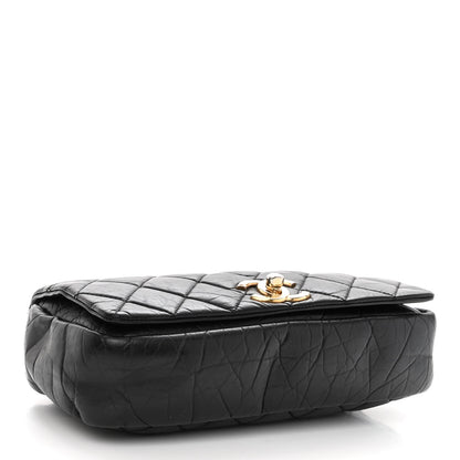 Chanel Aged Calfskin Quilted Medium Pondichery Flap Black 4 of 10