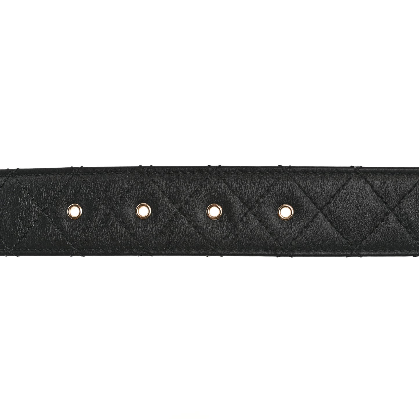Lambskin Quilted CC Chain Belt 75 30 Black