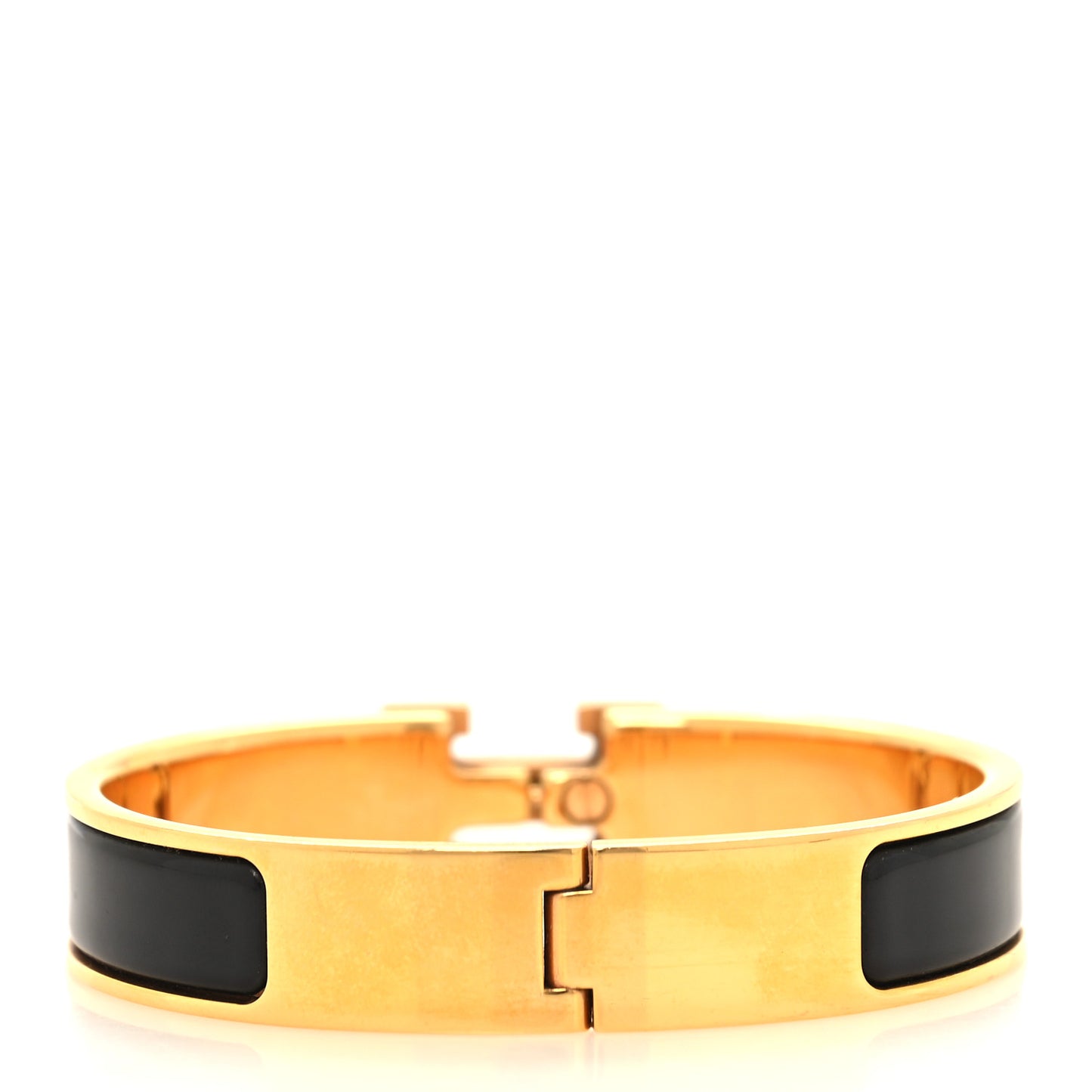 Enamel Narrow Clic Clac H Bracelet PM Black