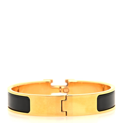 Hermes Enamel Narrow Clic Clac H Bracelet PM Black 3 of 5