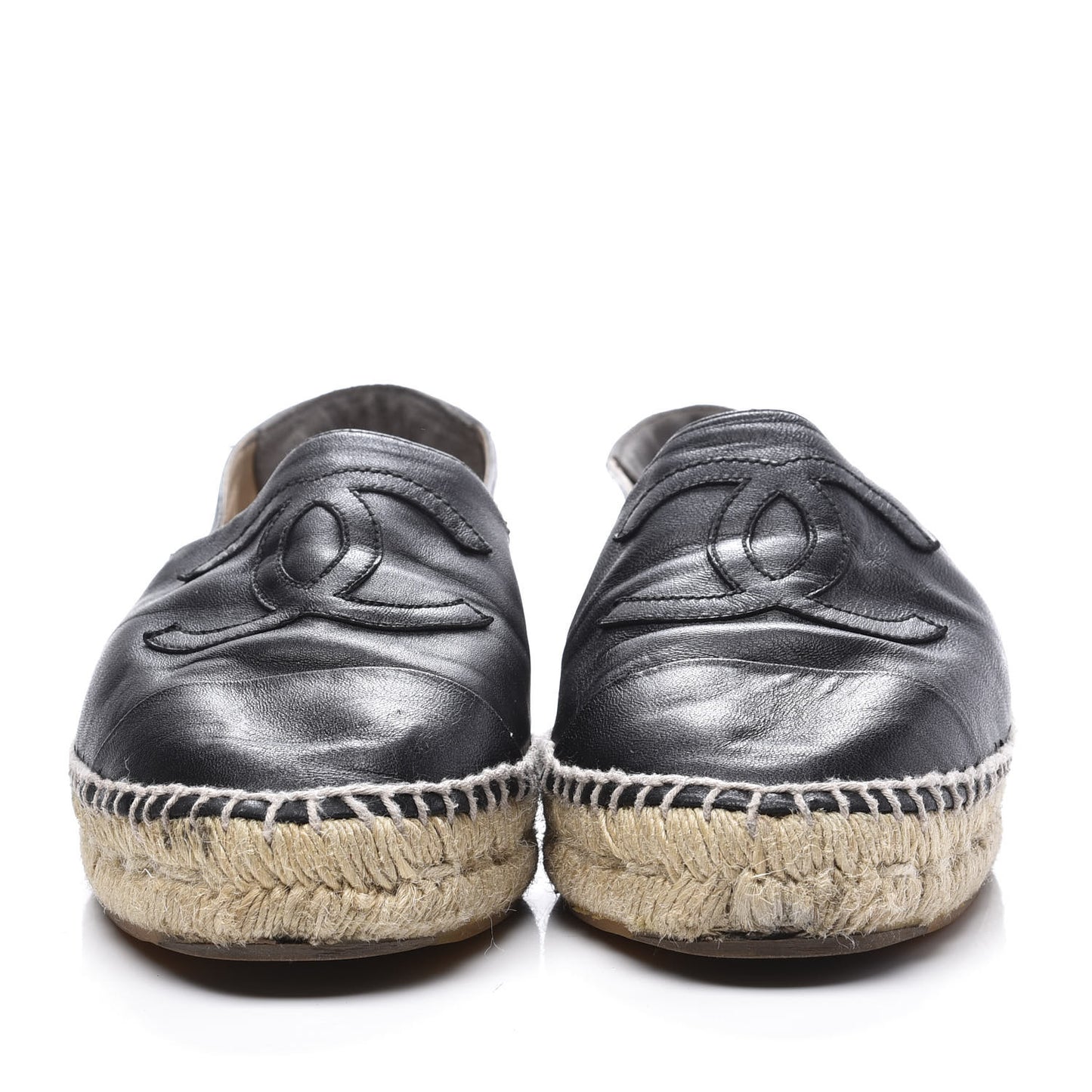 Lambskin CC Espadrilles 42 Black