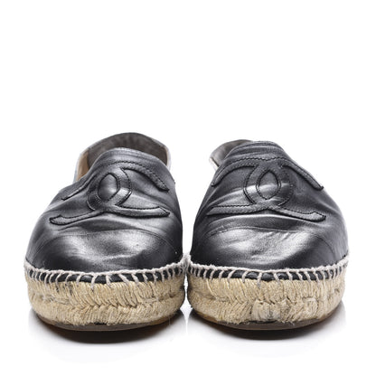 Chanel Lambskin CC Espadrilles 42 Black 3 of 10