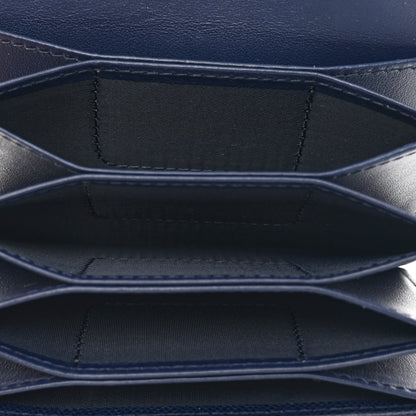 Christian Dior Grained Calfskin Turn Me Envelope Gusseted Card Holder Navy 5 of 8