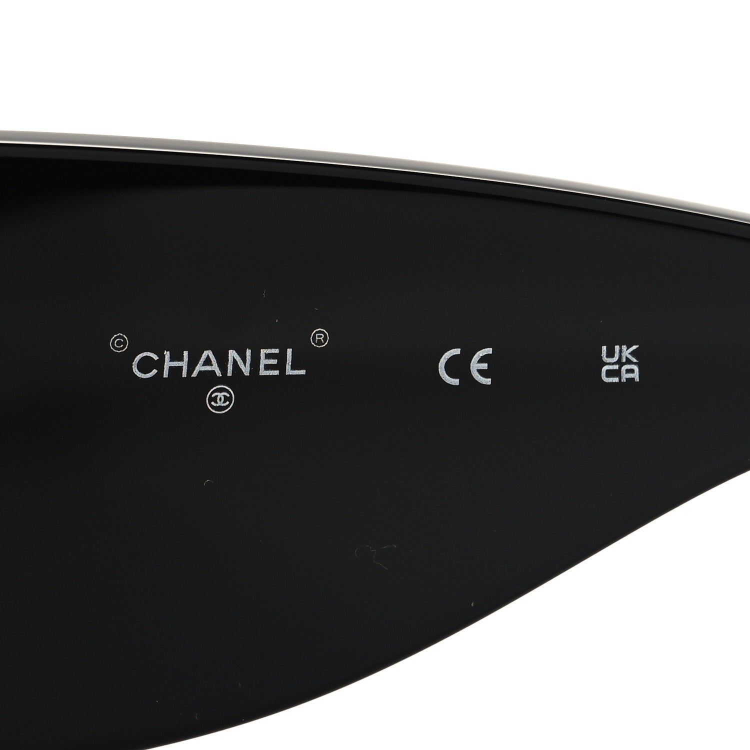 Chanel Acetate CC Logo Square Sunglasses 71628 Black White 5 of 7