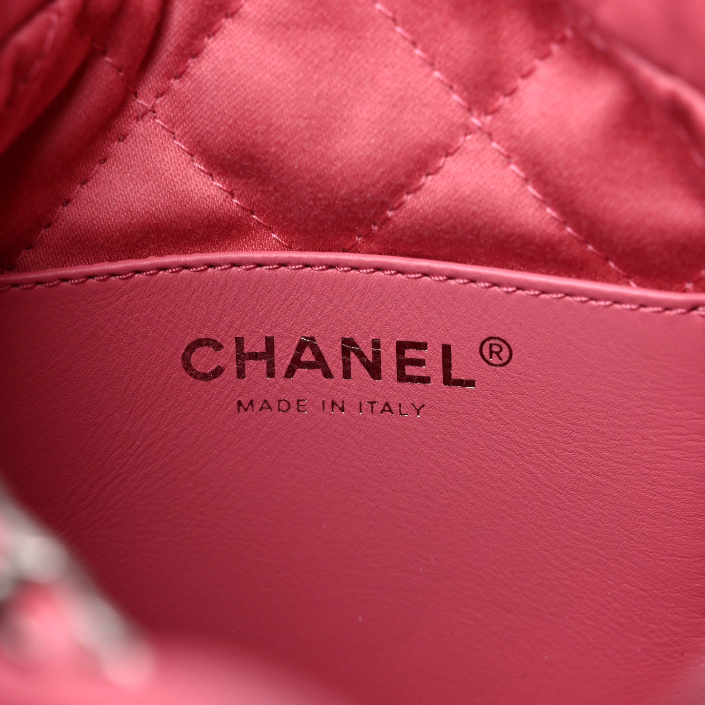 Shiny Calfskin Quilted Mini Chanel 22 Pink