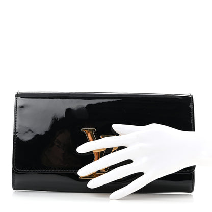 Louis Vuitton Patent Louise Clutch Black 2 of 8
