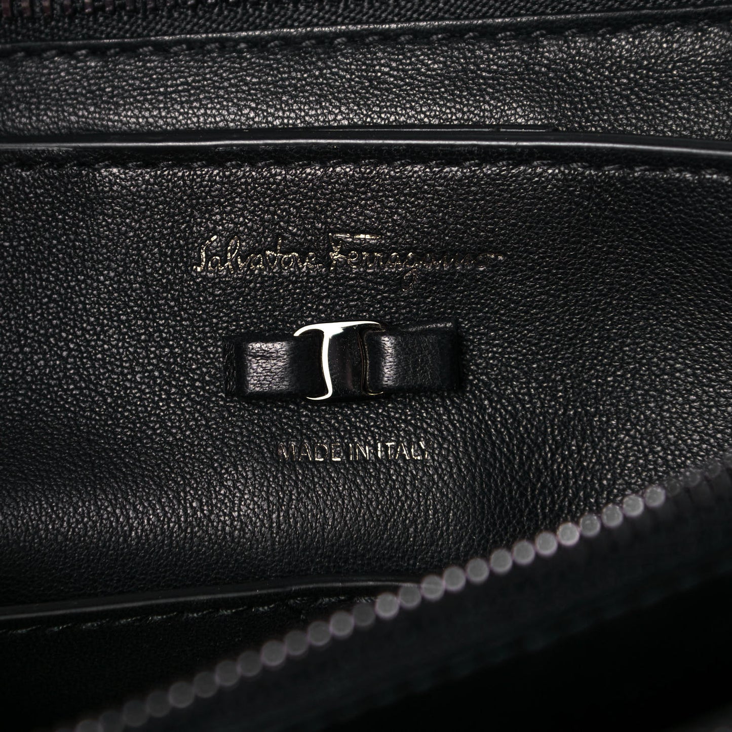 Calfskin Medium Viva Bow Shoulder Bag Black