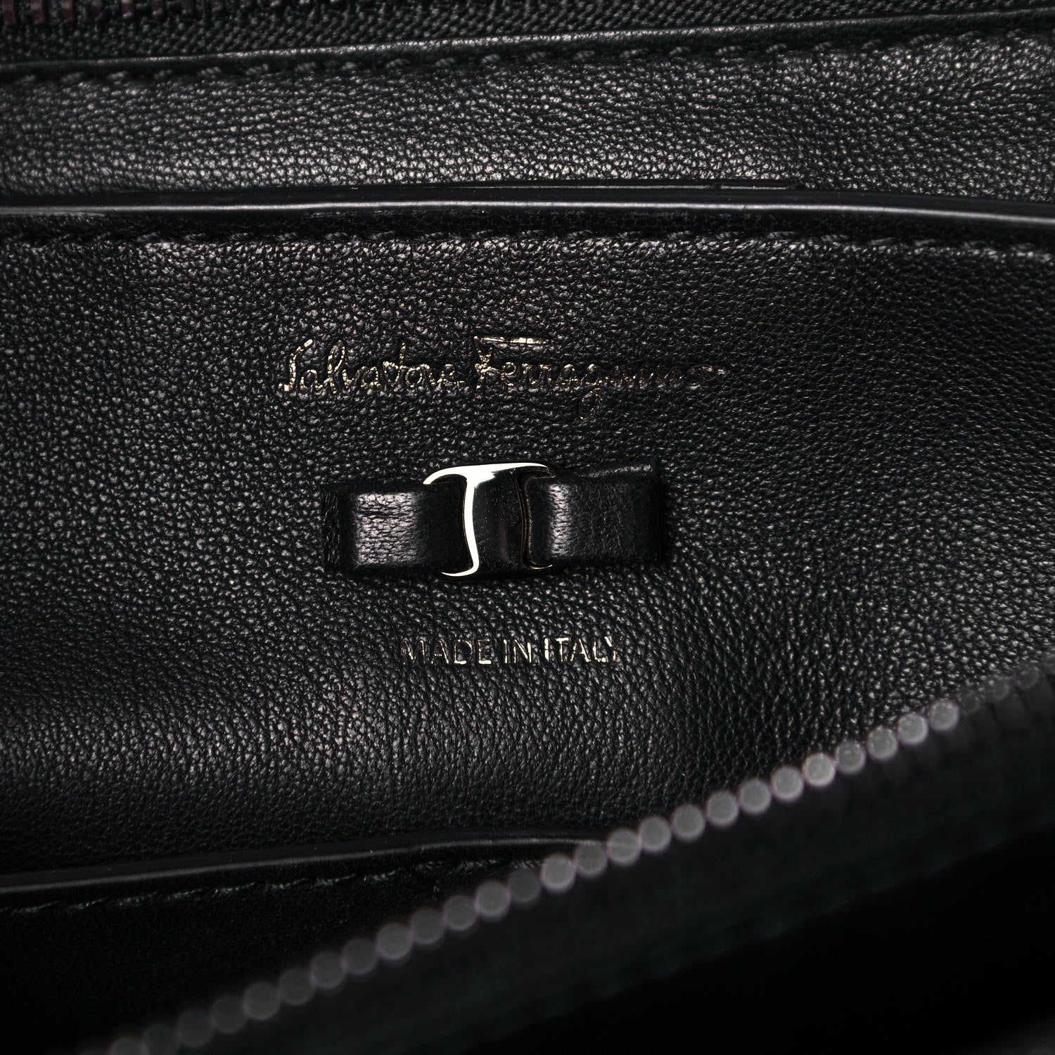 Salvatore Ferragamo Calfskin Medium Viva Bow Shoulder Bag Black 6 of 12