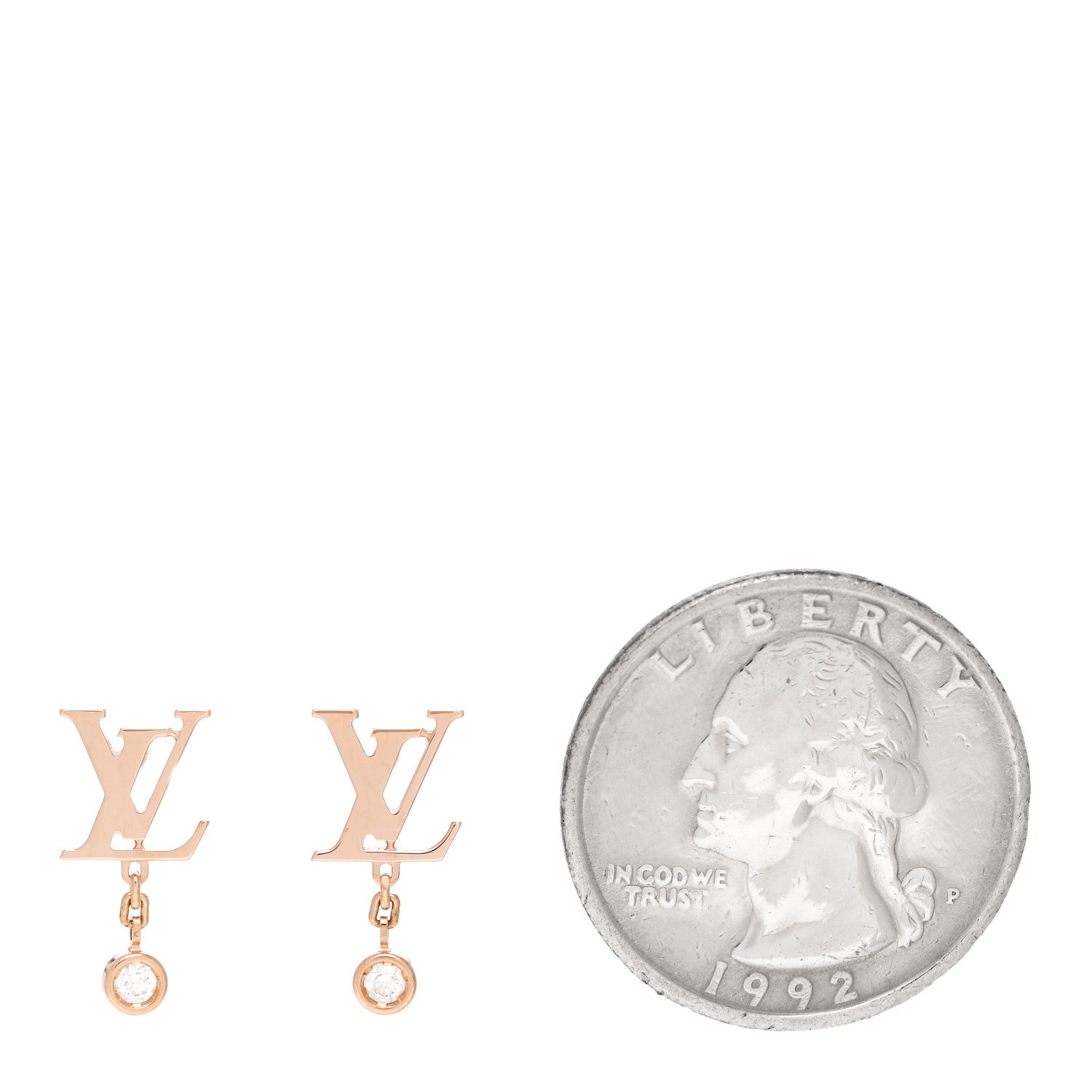 Louis Vuitton 18K Pink Gold Diamond Idylle Blossom LV Stud Earrings 2 of 5