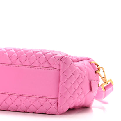 Versace Nappa Quilted Icon Bowler Pink 9 of 9