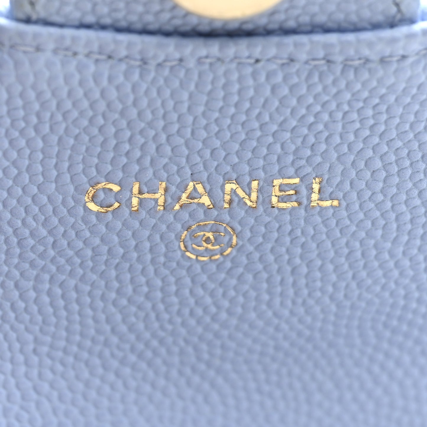 Caviar Quilted Mini Chain Belt Bag Light Blue
