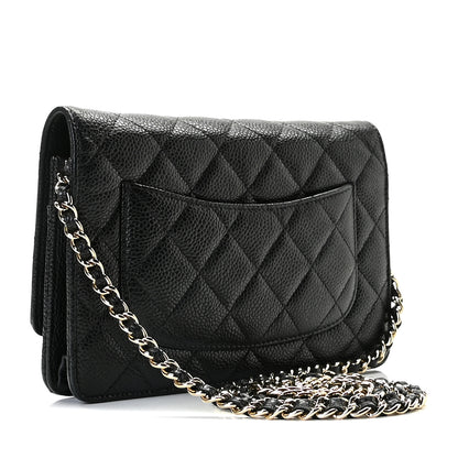 Chanel Caviar Quilted Wallet On Chain WOC Black 3 of 9