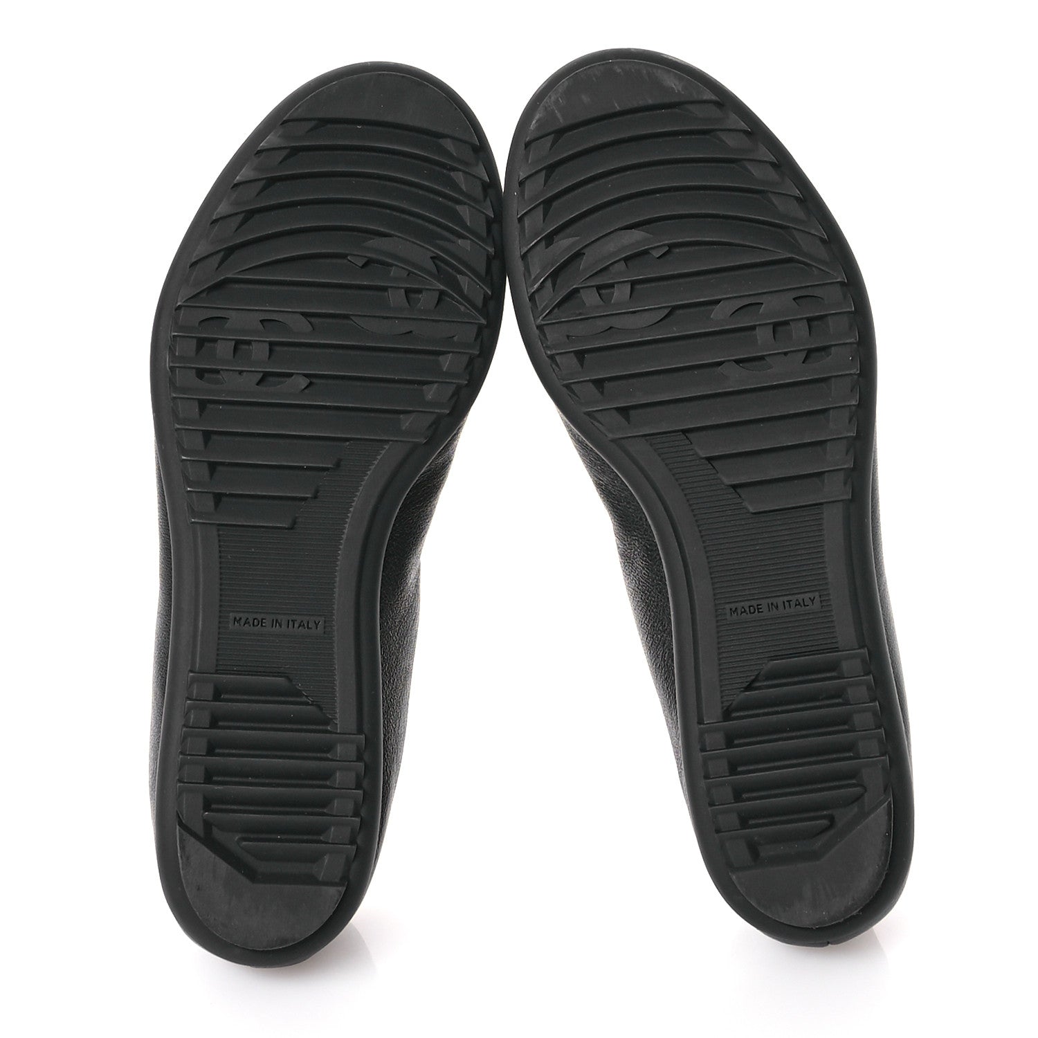 Chanel Lambskin Cap Toe CC Mary Jane Flats 36.5 Black 6 of 9