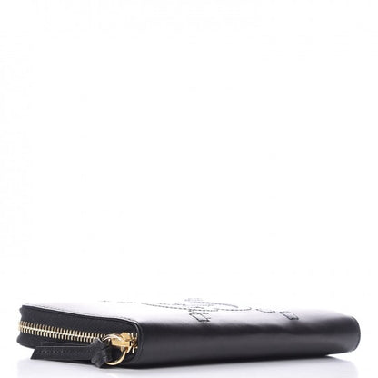 Gucci Apollo Calfskin GG Dadini Embroidered Zip Around Wallet Black 4 of 8