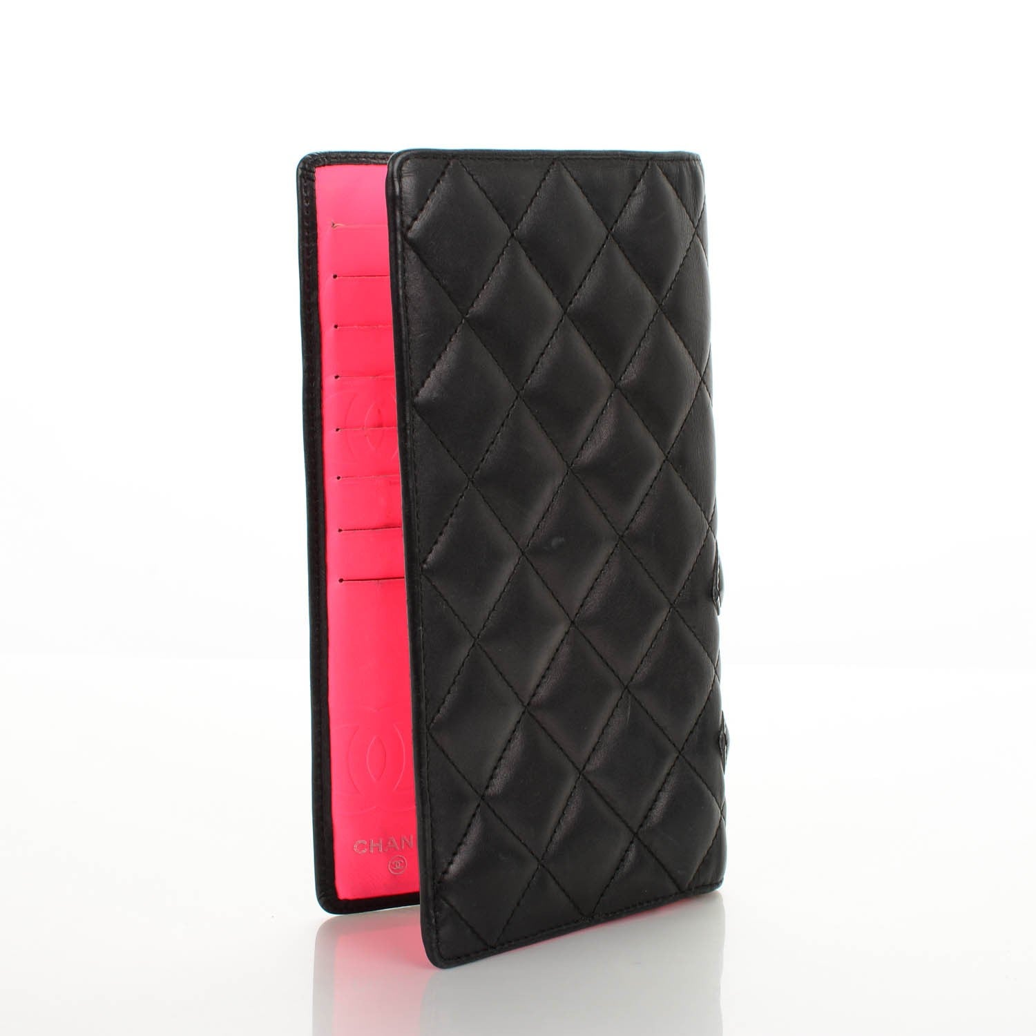 Chanel Calfskin Quilted Cambon Yen Wallet Black 3 of 9
