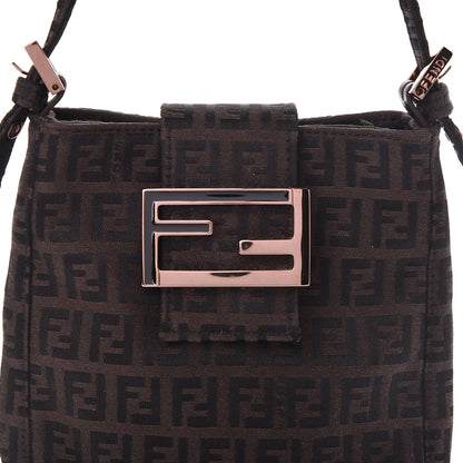 Fendi Zucchino Mini Shoulder Bag Dark Brown 7 of 9