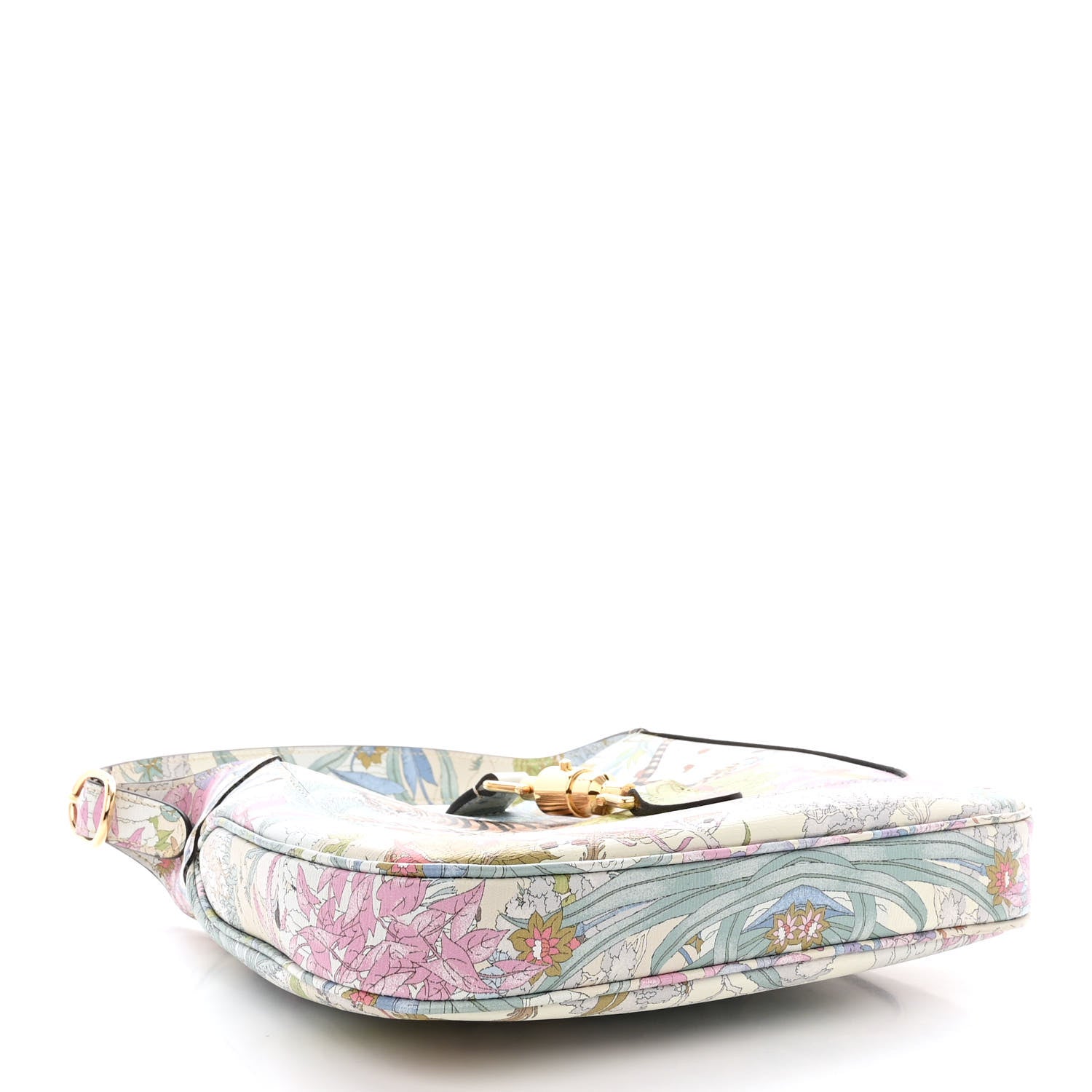Gucci New Shangai Calfskin Tiger Savanah Small Jackie 1961 Hobo Chalky White Multicolor 4 of 10