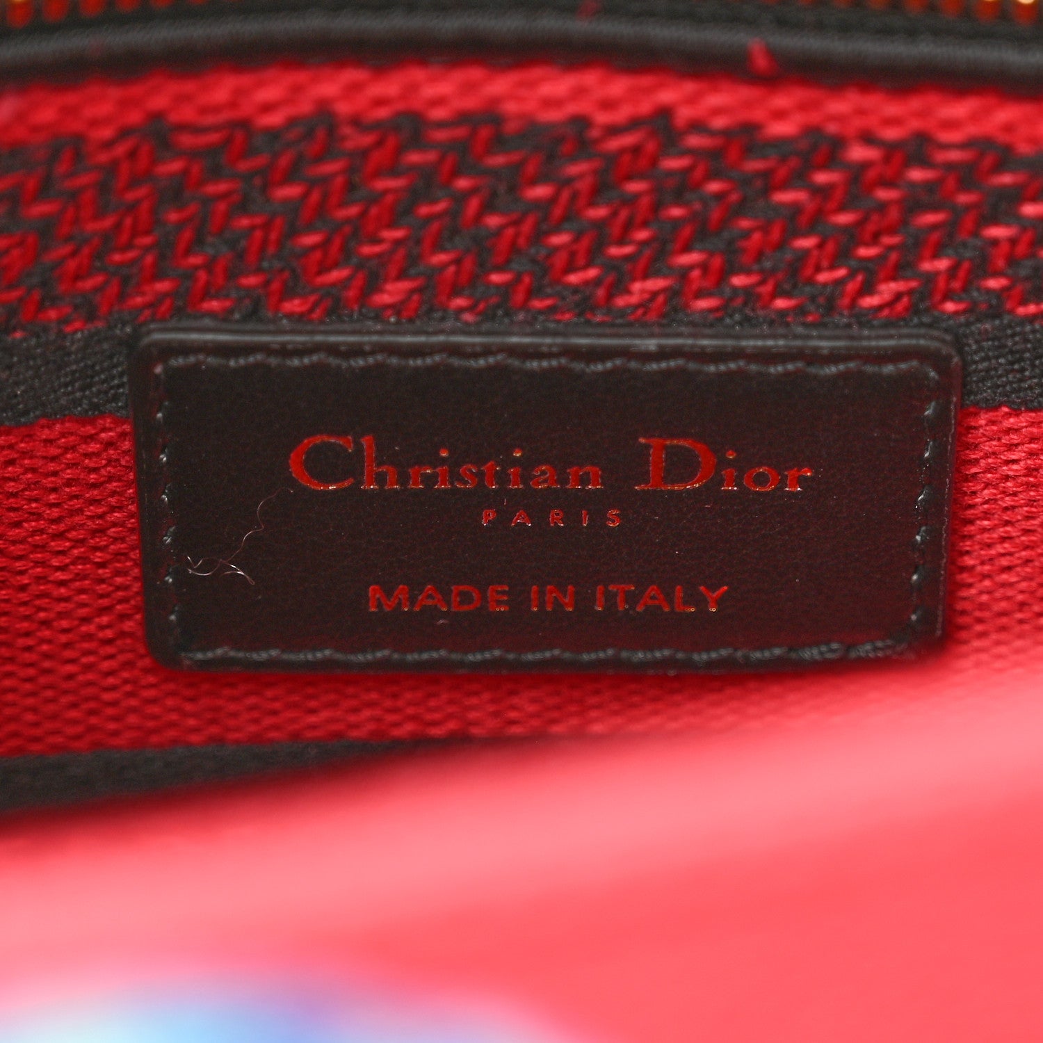 Christian Dior Canvas Embroidered Flower Pop Medium Lady D-Lite Red Pink 6 of 13