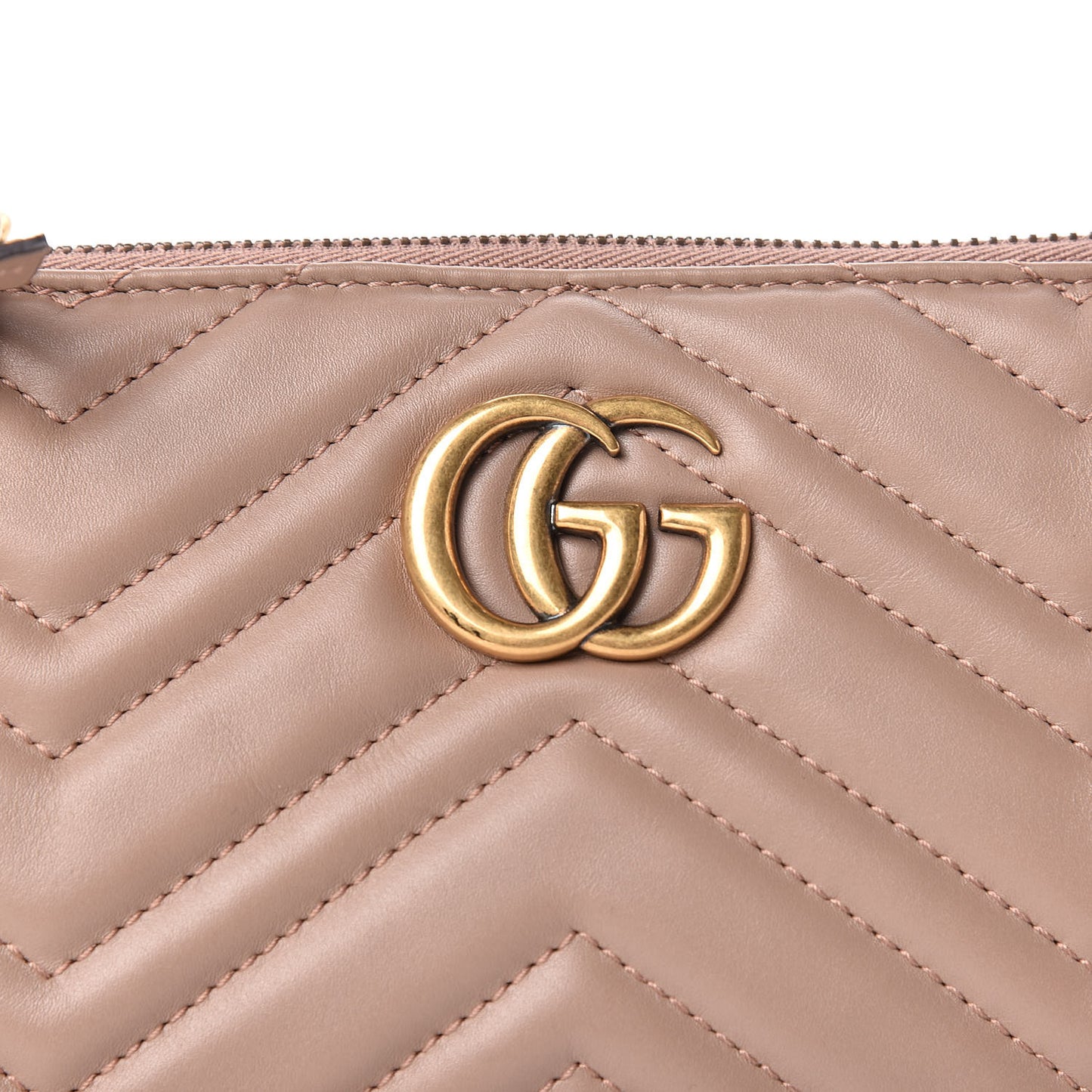 Calfskin Matelasse Mini GG Marmont Chain Bag Porcelain Rose