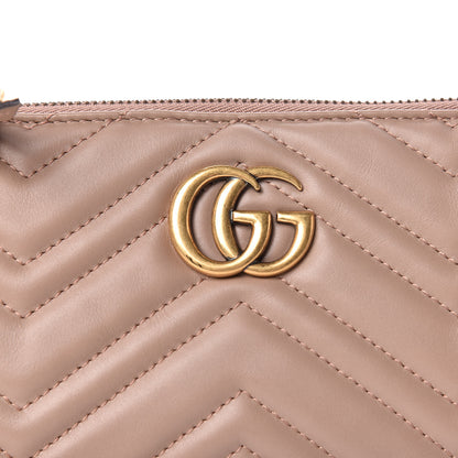 Gucci Calfskin Matelasse Mini GG Marmont Chain Bag Porcelain Rose 8 of 12