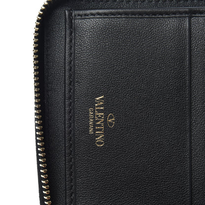 Valentino Garavani Vitello Rockstud Top Handle Travel Wallet Black 6 of 9