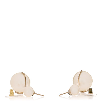 Chanel Pearl CC Chain Drop Earrings Gold 3 of 5