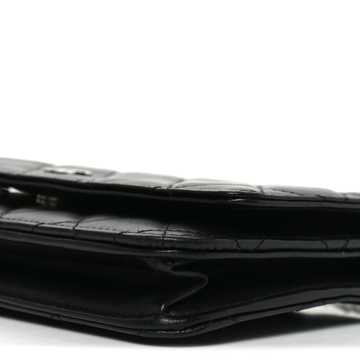 Chanel Lambskin Quilted Wallet On Chain WOC Black 11 of 11