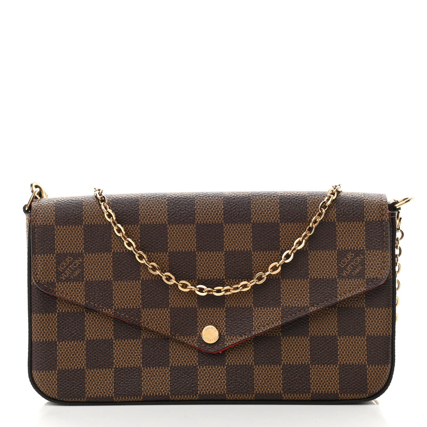 Damier Ebene Pochette Felicie Chain Wallet