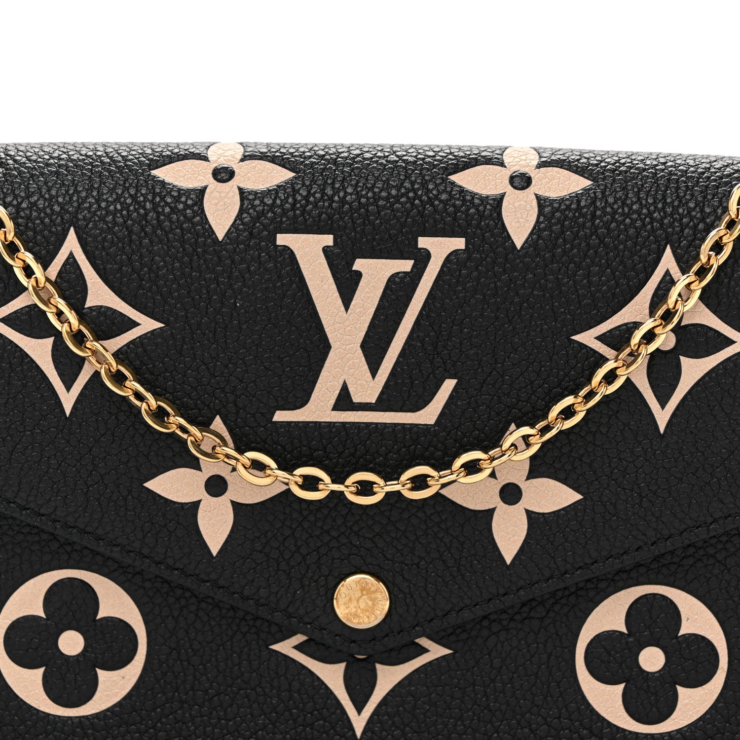 Louis Vuitton Empreinte Monogram Giant Felicie Pochette Black Beige 8 of 10