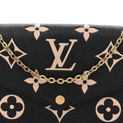 Louis Vuitton Empreinte Monogram Giant Felicie Pochette Black Beige 8 of 10
