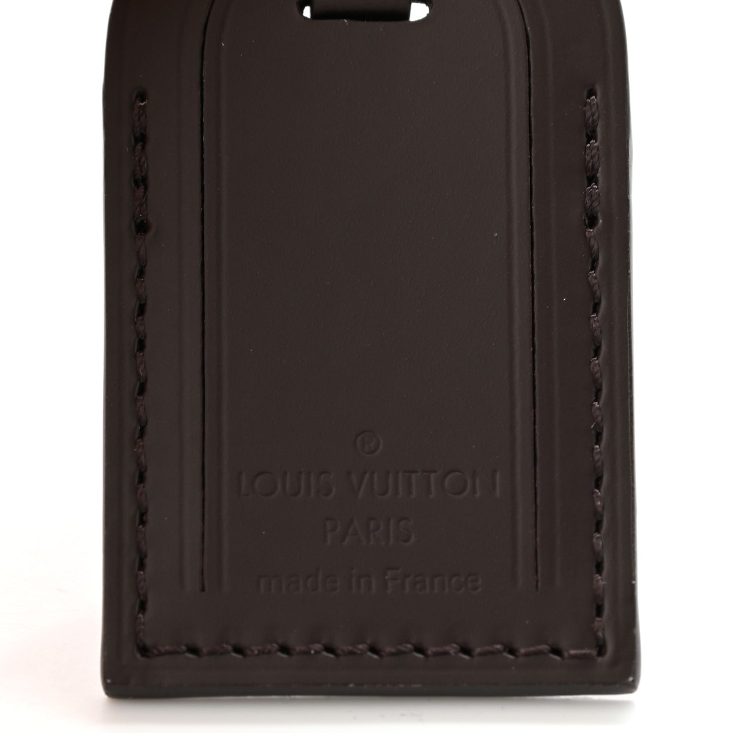 Calfskin Small Luggage Tag Ebene