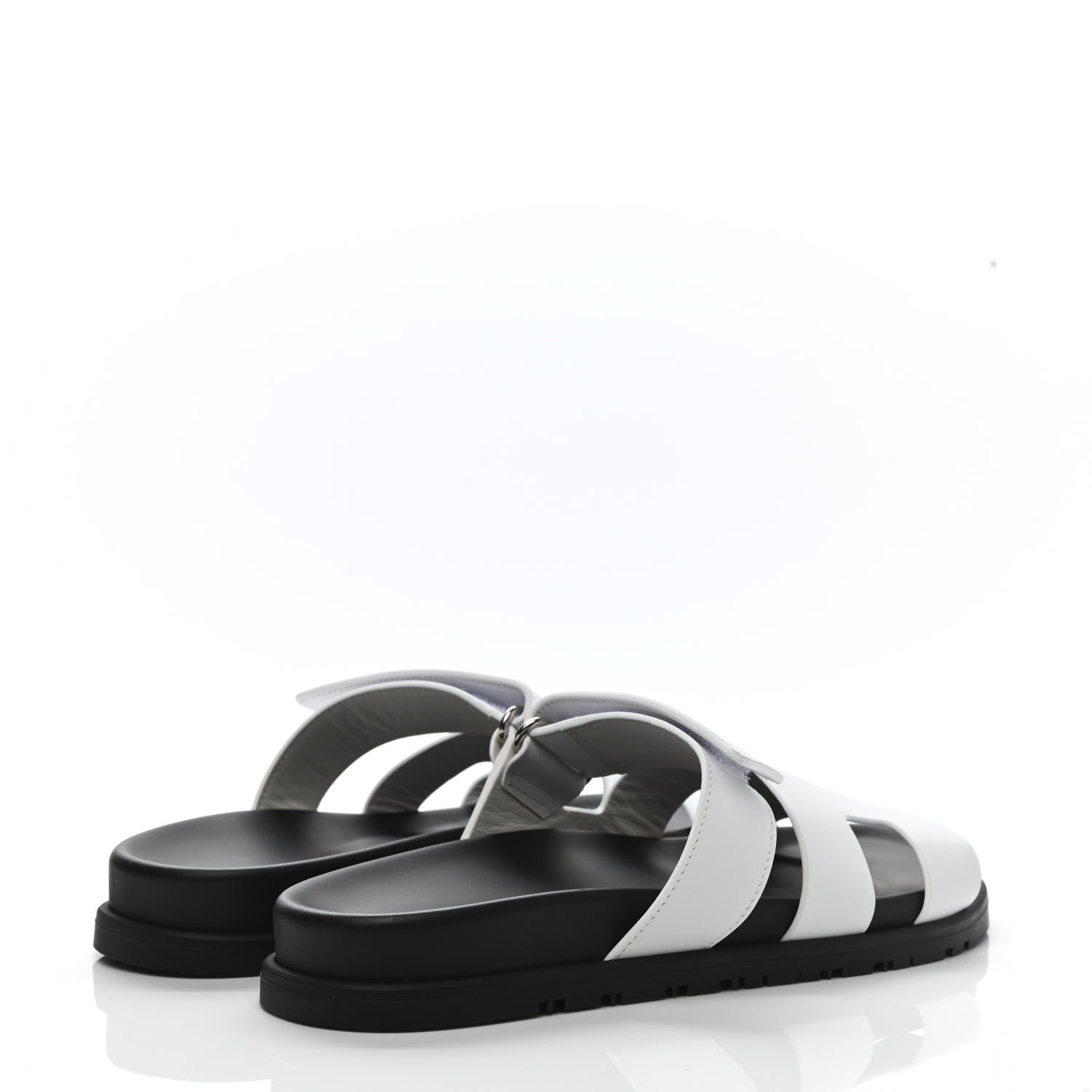 Hermes Calfskin Womens Chypre Sandals 39 White 4 of 9