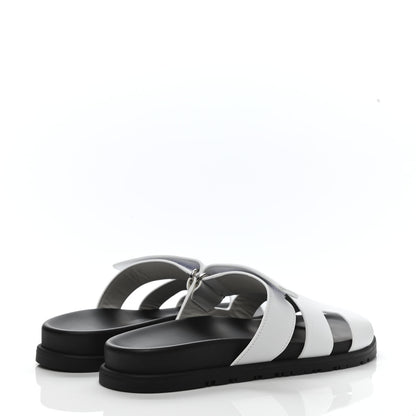 Hermes Calfskin Womens Chypre Sandals 39 White 4 of 9