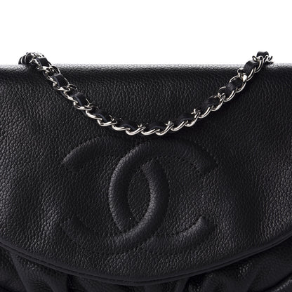 Chanel Caviar Half Moon Wallet On Chain WOC Black 11 of 12