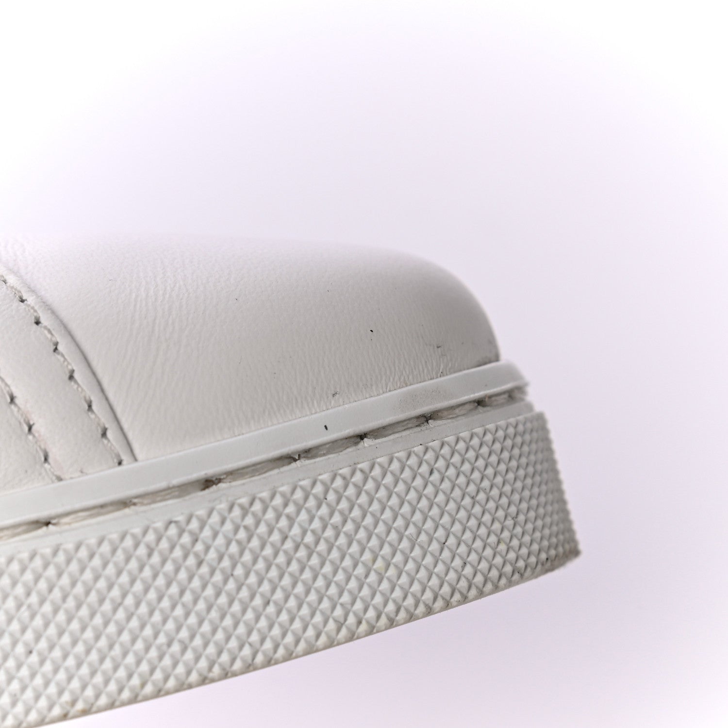 Fendi Vitello FF Embossed Womens Slip On Sneakers 37 Ultra White Maya Black 12 of 14