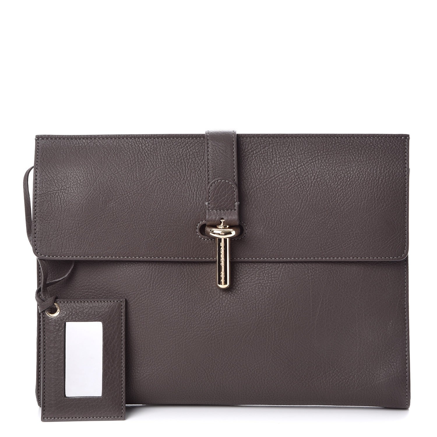 Balenciaga Grained Calfskin Tube L Clutch Grey 1 of 7