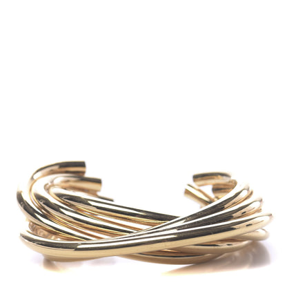 Saint Laurent Brass Construction Cuff Bracelet M Gold 1 of 4