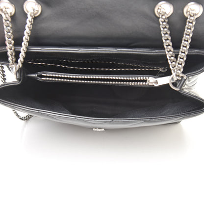 Saint Laurent Calfskin Y Quilted Monogram Medium Loulou Chain Satchel Black 5 of 12