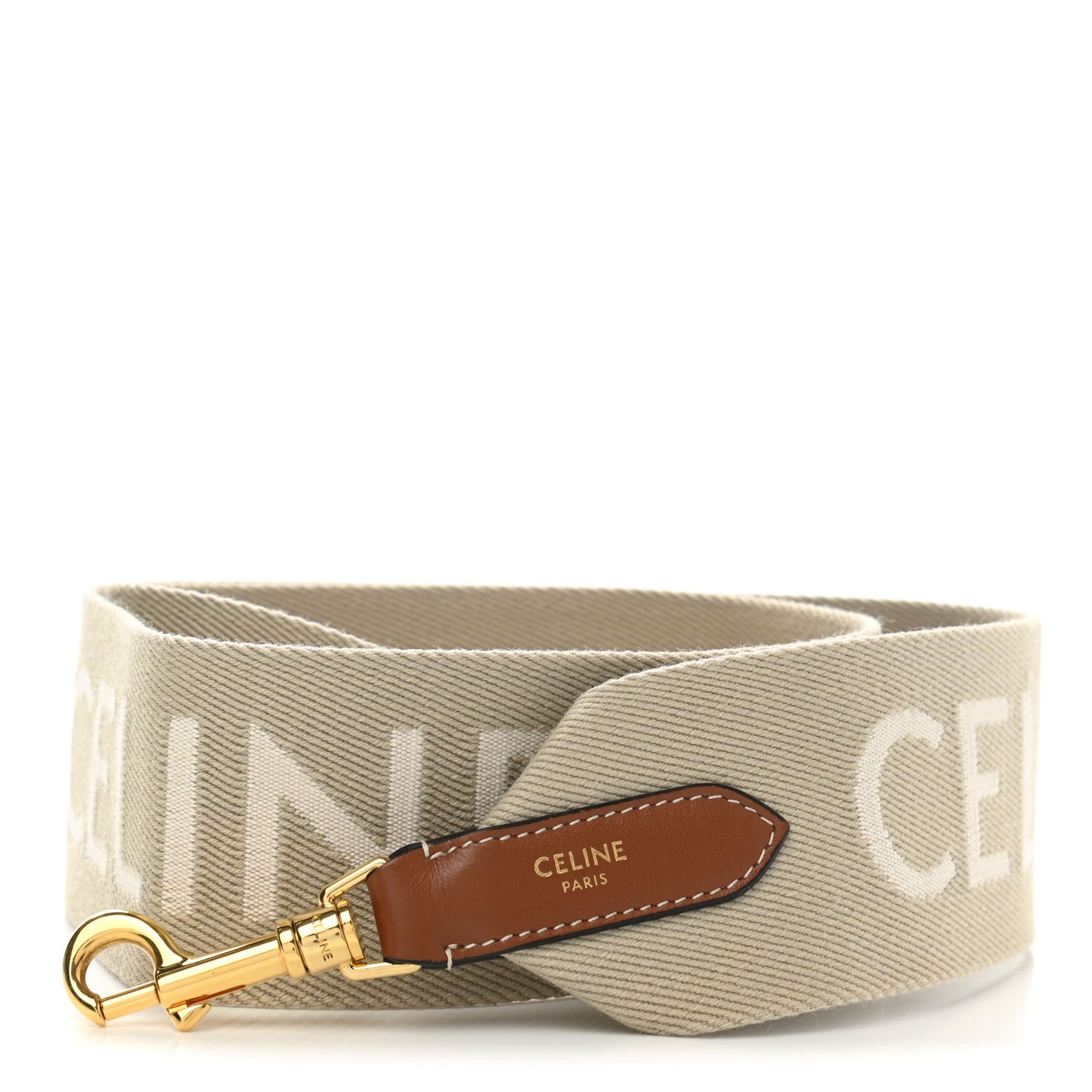 Jacquard Wool Logo Short Strap Beige White