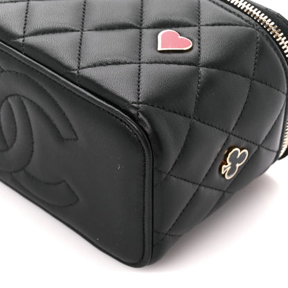 Chanel Caviar Quilted Enamel Coco Casino Small Vanity Case With Chain Black 10 of 12