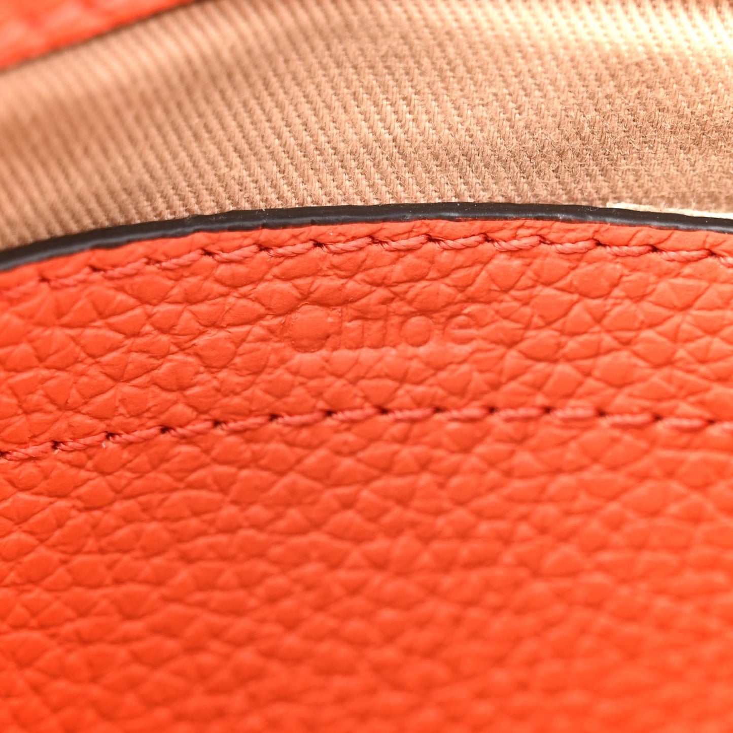Grained Calfskin Small Marcie Saddle Bag Rusted Orange