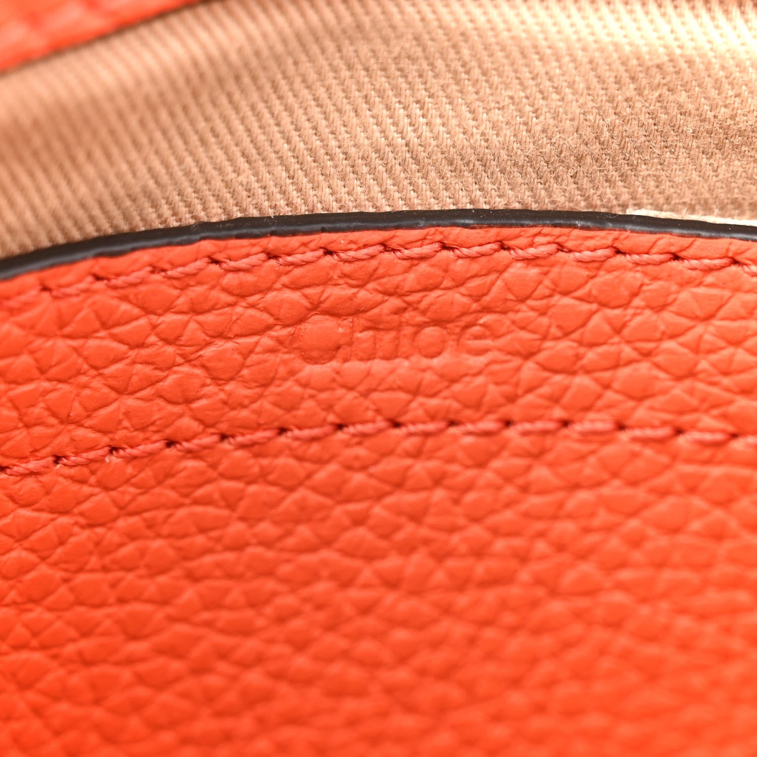 Chloe Grained Calfskin Small Marcie Saddle Bag Rusted Orange 6 of 17